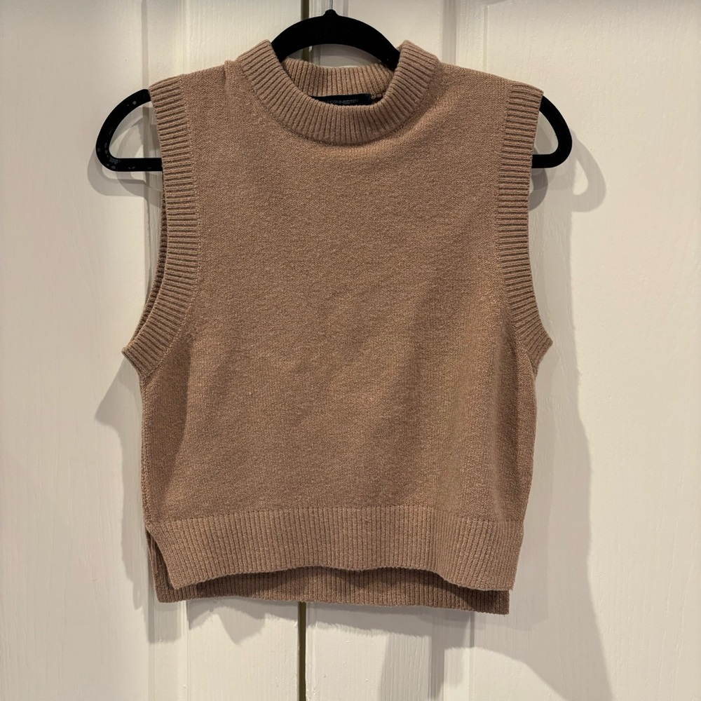 French Connection Sleeveless Brown Knit Top